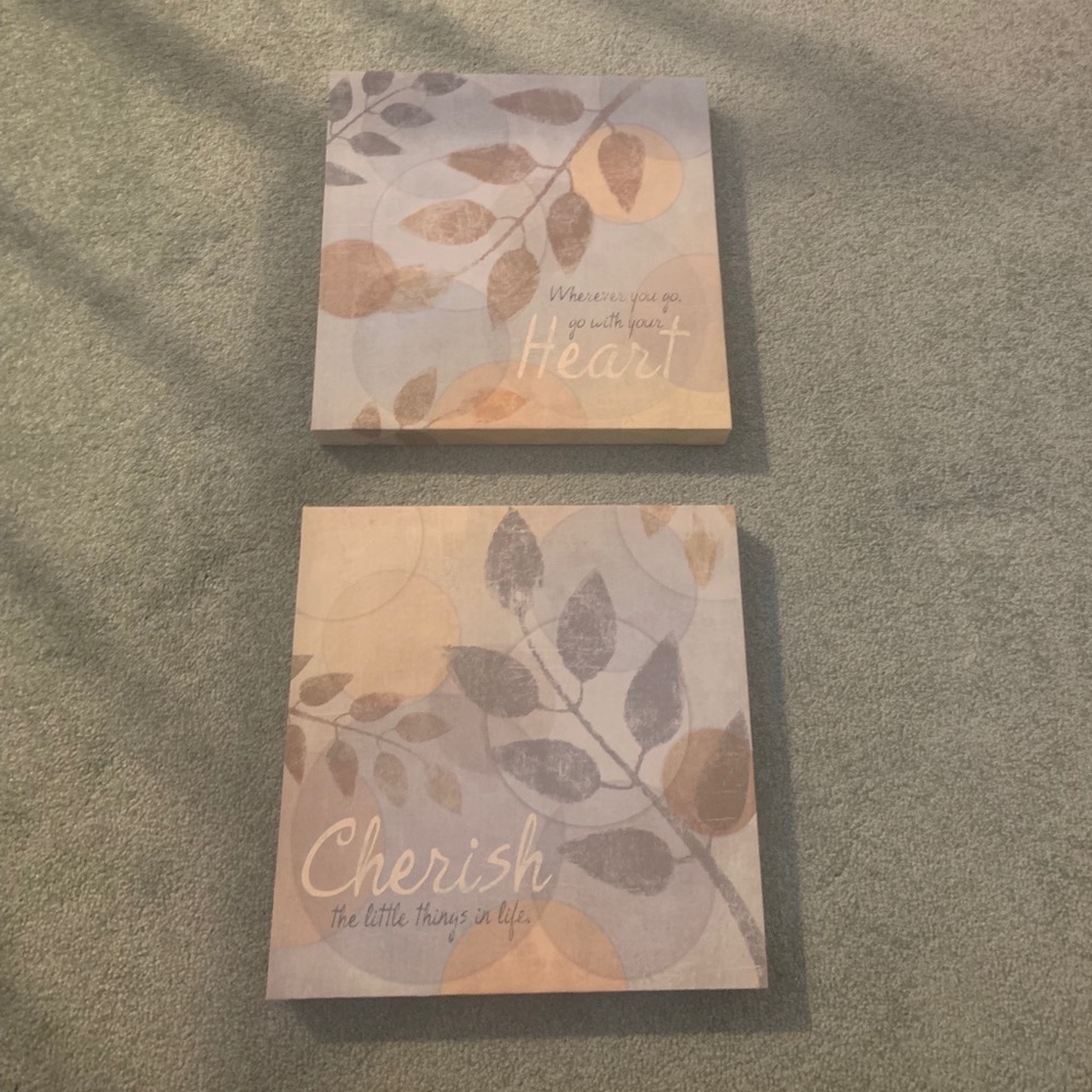 Canvas quote wall decor